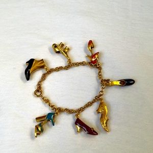 Shoe lovers bracelet and earrings